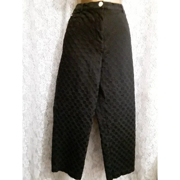 St. John Sport Essentials Logo Monogram Print Jacquard Pants 8 - Picture 1 of 7